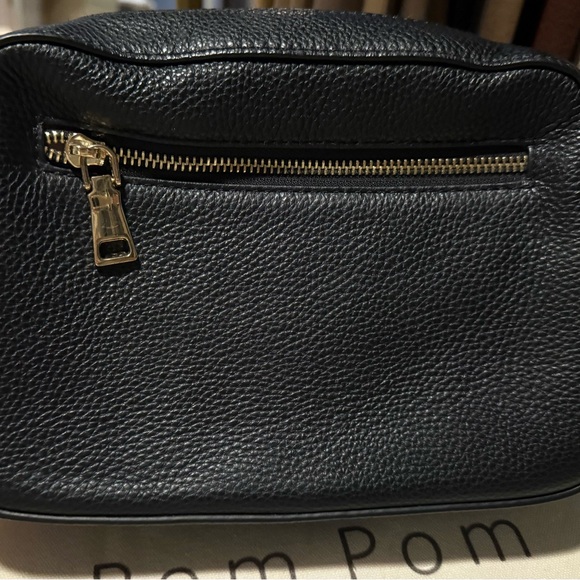 Pom Pom London Textured Black Leather Crossbody bag - Picture 3 of 6